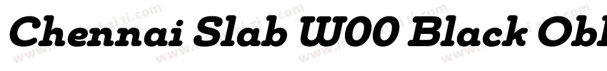Chennai Slab W00 Black Oblique字体转换
